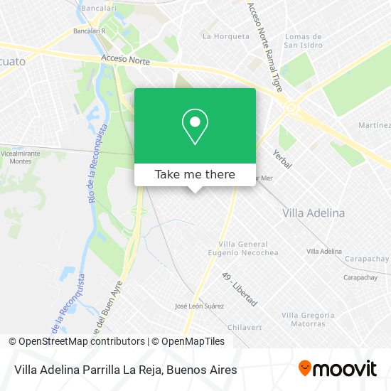 Mapa de Villa Adelina Parrilla La Reja