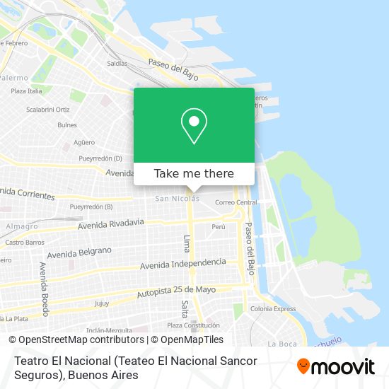 Teatro El Nacional (Teateo El Nacional Sancor Seguros) map