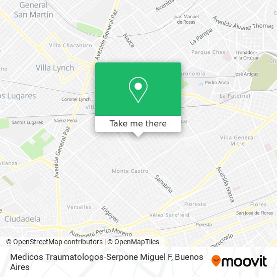 Mapa de Medicos Traumatologos-Serpone Miguel F