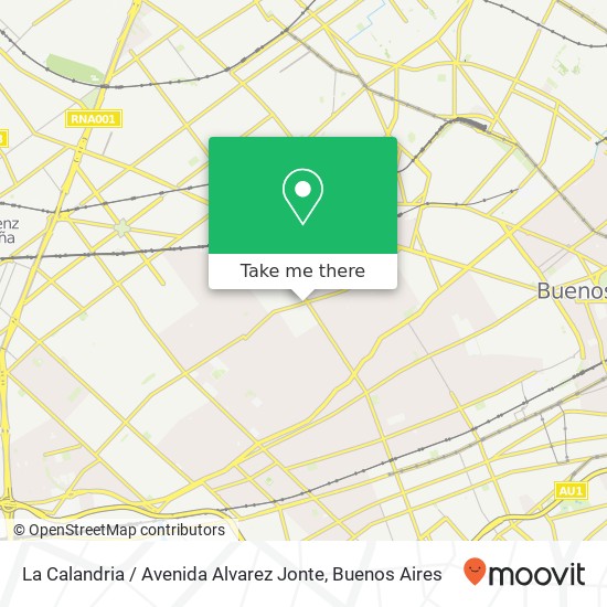 La Calandria / Avenida Alvarez Jonte map