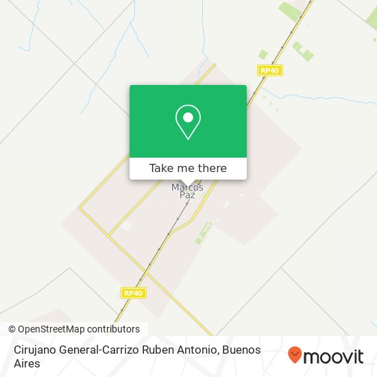 Cirujano General-Carrizo Ruben Antonio map