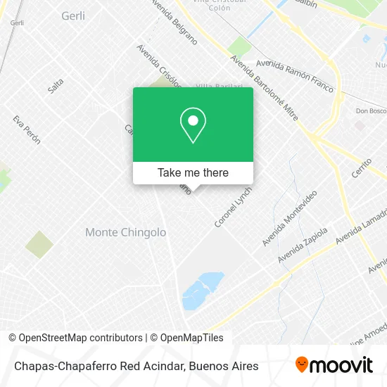 Chapas-Chapaferro Red Acindar map