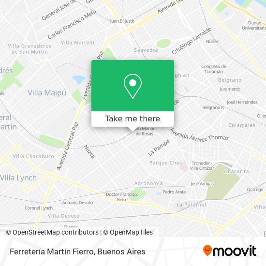Ferretería Martín Fierro map