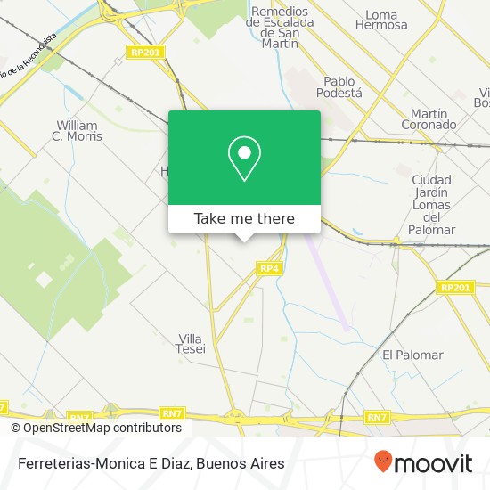 Ferreterias-Monica E Diaz map