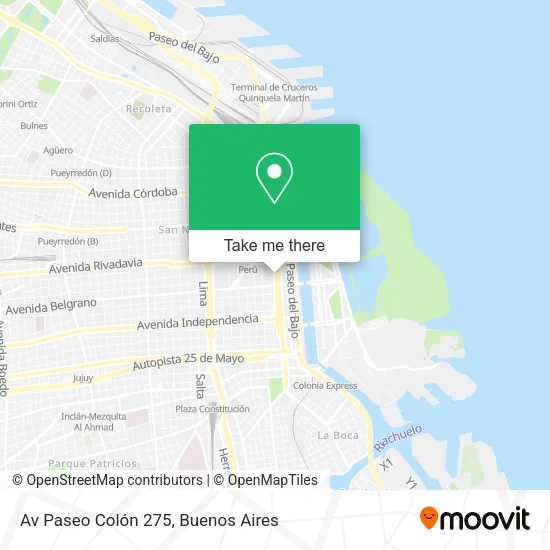 Av Paseo Colón 275 map