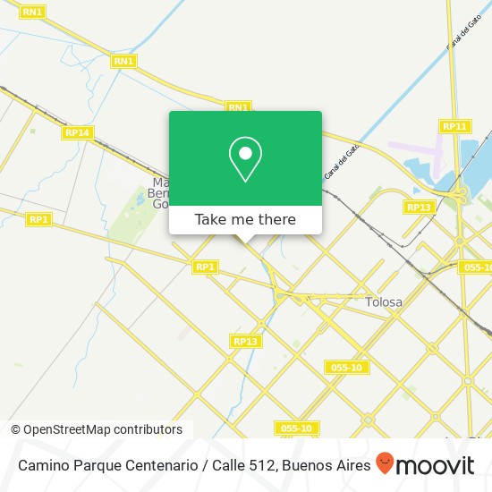 Camino Parque Centenario / Calle 512 map