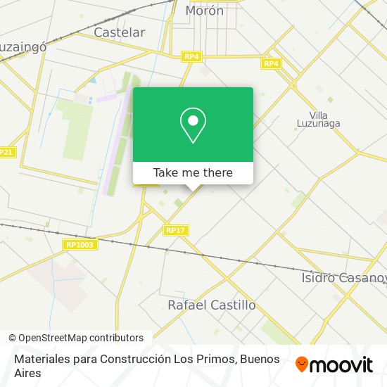 Mapa de Materiales para Construcción Los Primos