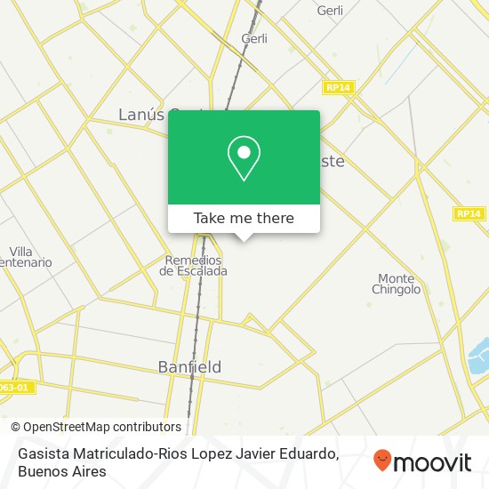 Gasista Matriculado-Rios Lopez Javier Eduardo map