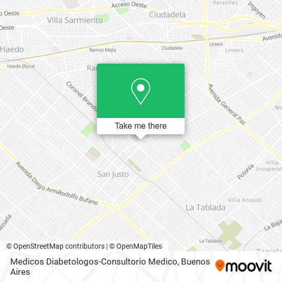Mapa de Medicos Diabetologos-Consultorio Medico