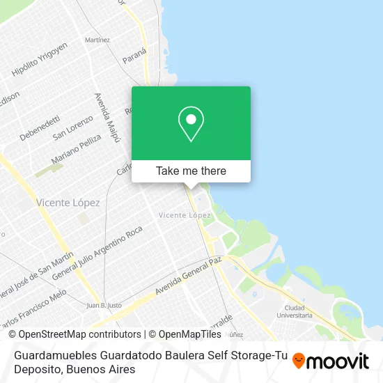 Mapa de Guardamuebles Guardatodo Baulera Self Storage-Tu Deposito