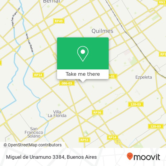 Miguel de Unamuno 3384 map