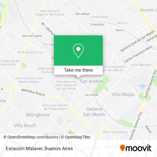 Mapa de Estación Malaver