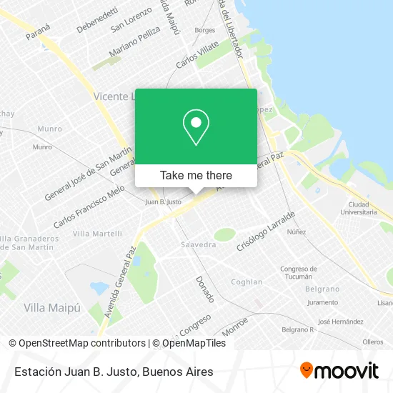 Estación Juan B. Justo map