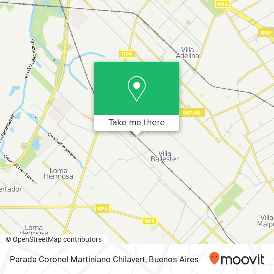 Parada Coronel Martiniano Chilavert map