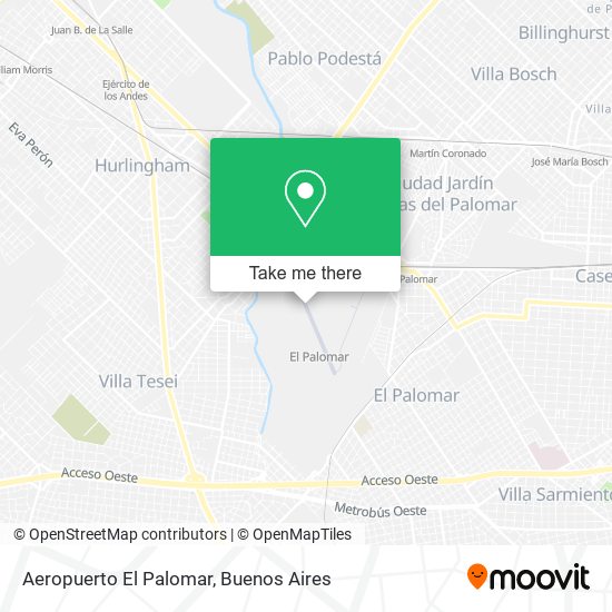 Aeropuerto El Palomar map