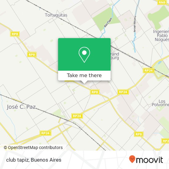 club tapiz map