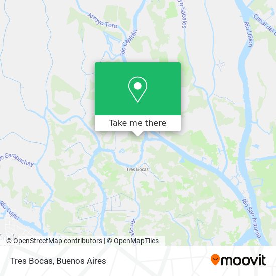 Mapa de Tres Bocas