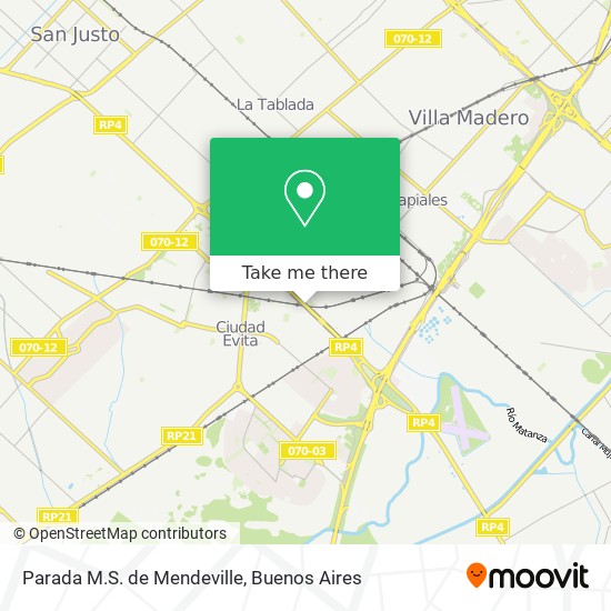 Parada M.S. de Mendeville map