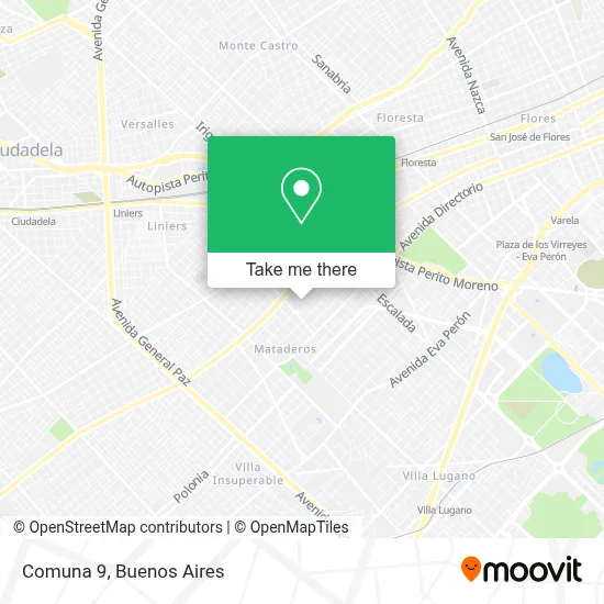 Comuna 9 map