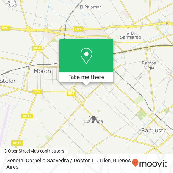 Mapa de General Cornelio Saavedra / Doctor T. Cullen