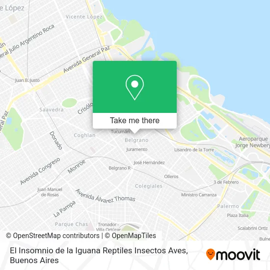 Mapa de El Insomnio de la Iguana Reptiles Insectos Aves