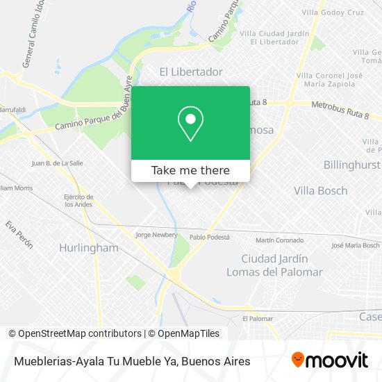 Mapa de Mueblerias-Ayala Tu Mueble Ya