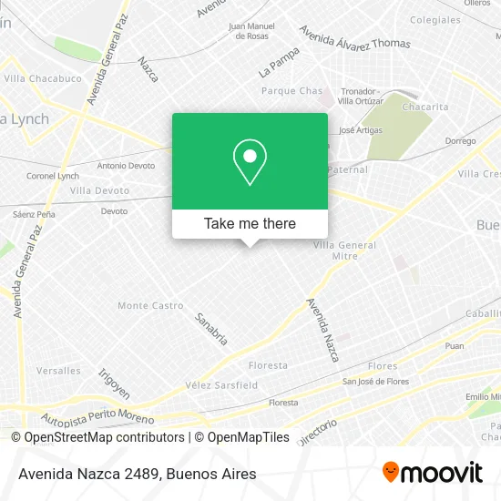 Mapa de Avenida Nazca 2489