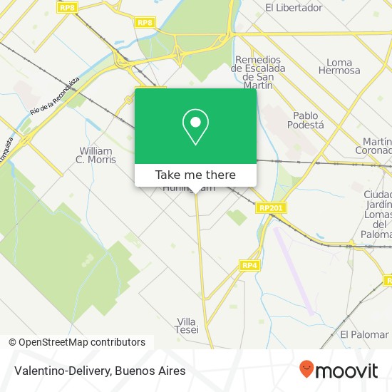 Valentino-Delivery map