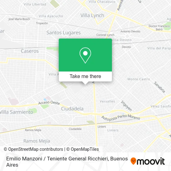 Mapa de Emilio Manzoni / Teniente General Ricchieri