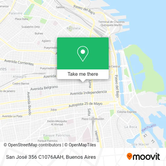 Mapa de San José 356 C1076AAH