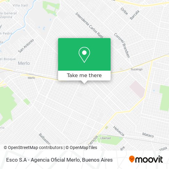 Mapa de Esco S.A - Agencia Oficial Merlo