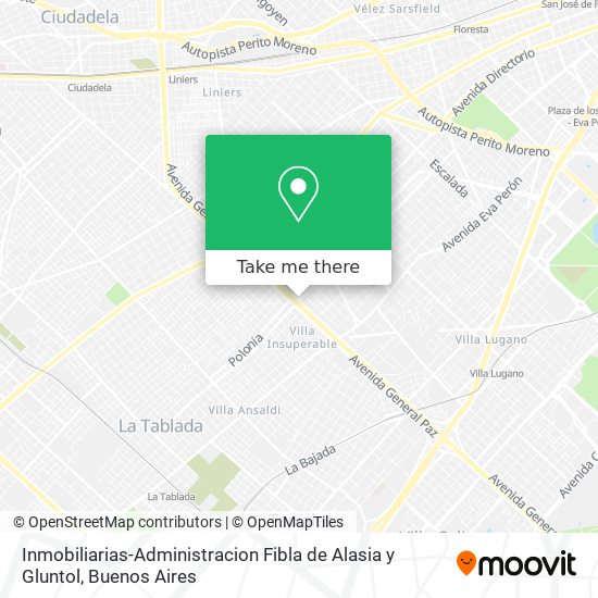 Mapa de Inmobiliarias-Administracion Fibla de Alasia y Gluntol
