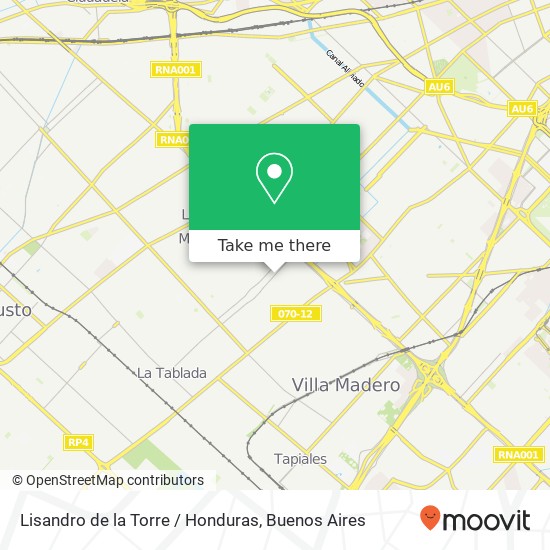 Lisandro de la Torre / Honduras map