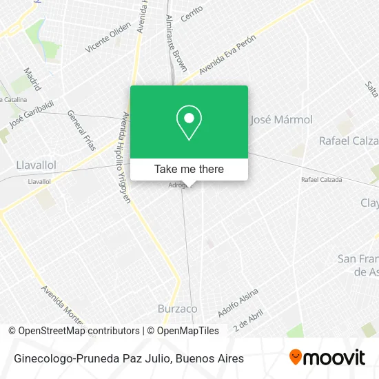 Ginecologo-Pruneda Paz Julio map