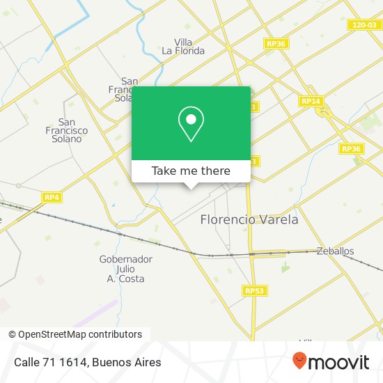 Calle 71 1614 map