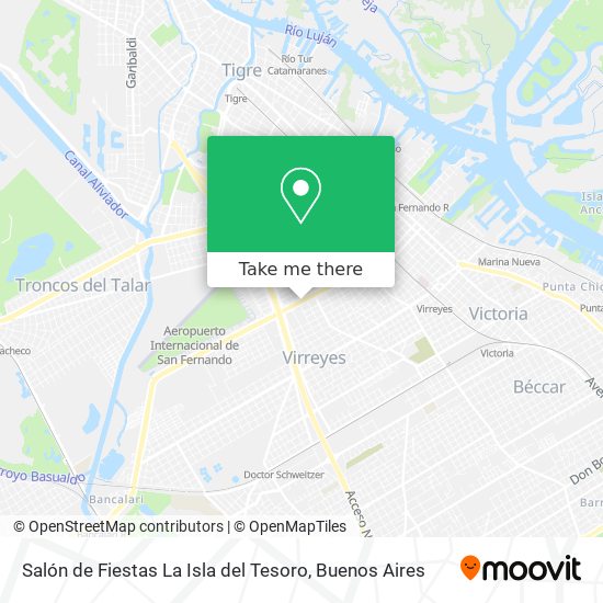 Mapa de Salón de Fiestas La Isla del Tesoro