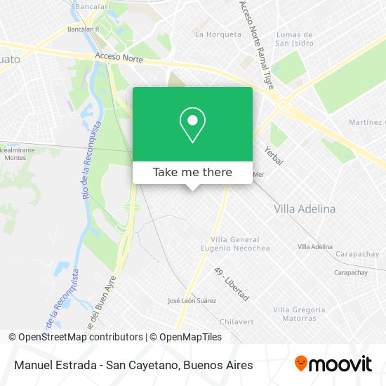 Manuel Estrada - San Cayetano map