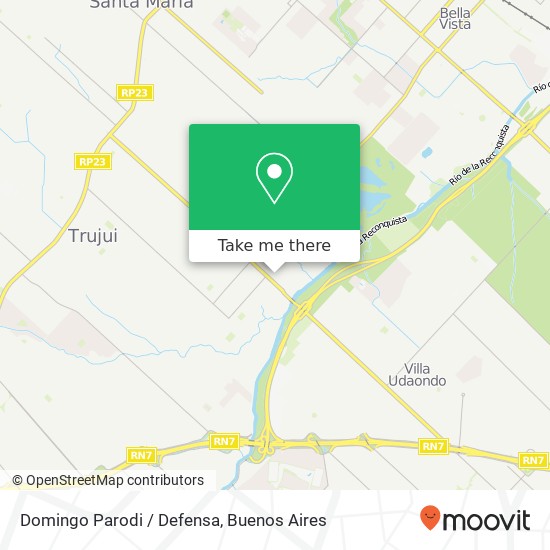 Domingo Parodi / Defensa map