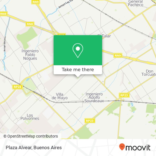 Plaza Alvear map