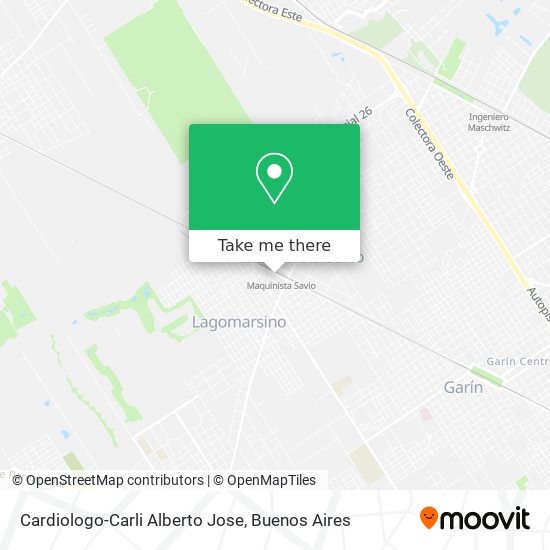 Mapa de Cardiologo-Carli Alberto Jose