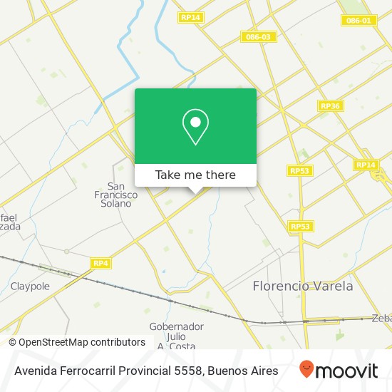 Avenida Ferrocarril Provincial 5558 map