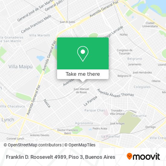 Franklin D. Roosevelt 4989, Piso 3 map