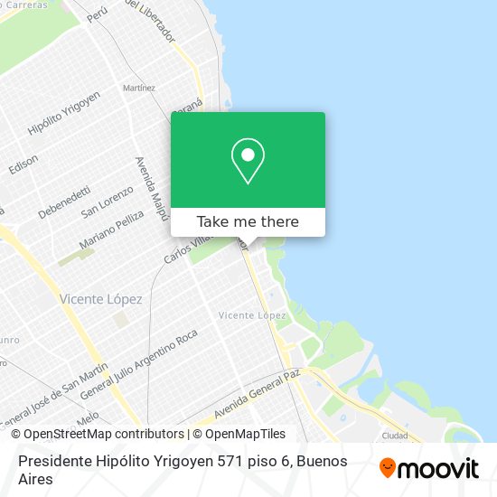 Presidente Hipólito Yrigoyen 571 piso 6 map