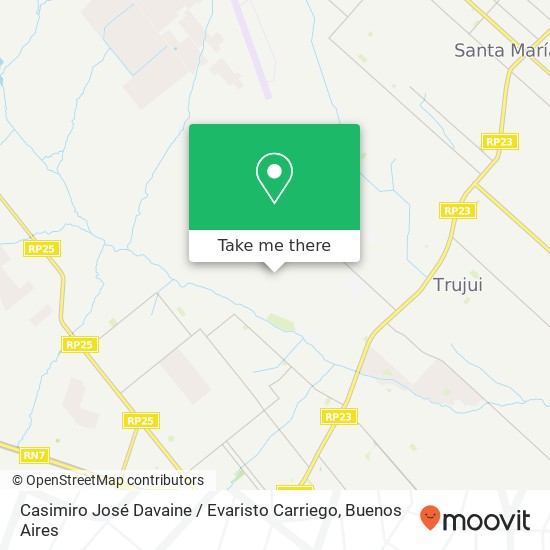 Casimiro José Davaine / Evaristo Carriego map