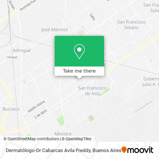 Mapa de Dermatólogo-Dr Cabarcas Avila Freddy