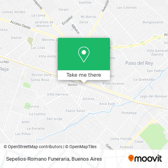 Sepelios-Romano Funeraria map