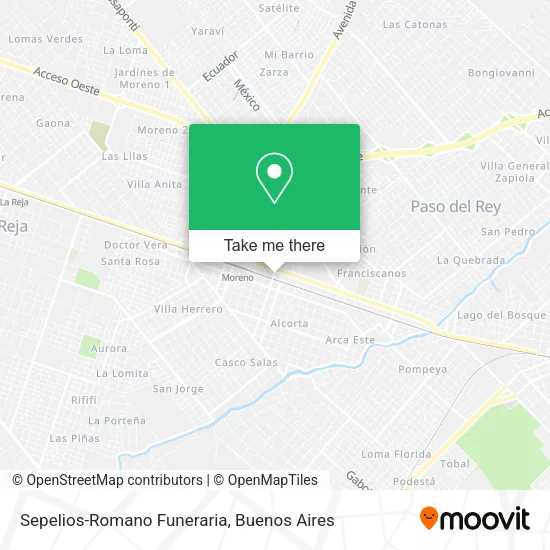 Mapa de Sepelios-Romano Funeraria