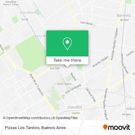 Pizzas Los Tanitos map