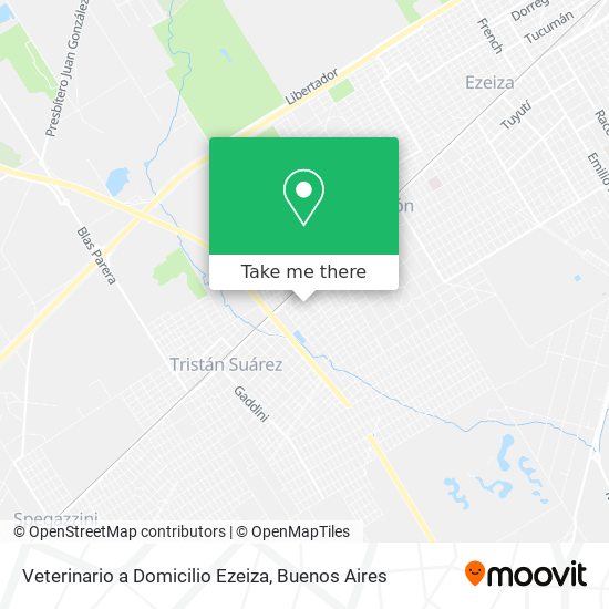 Mapa de Veterinario a Domicilio Ezeiza