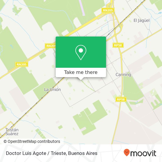 Mapa de Doctor Luis Agote / Trieste